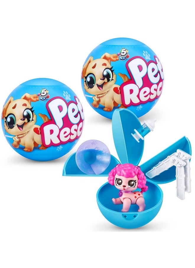 5 Surprise 5 Surprise Pet Rescue Series 1 by ZURU (2 Pack) Cute Stuffed Animal Miniature Toys, Amazon Exclusive, Magic Color Change, Mystery Collectible Plushies for Kids and Girls  - Image 1