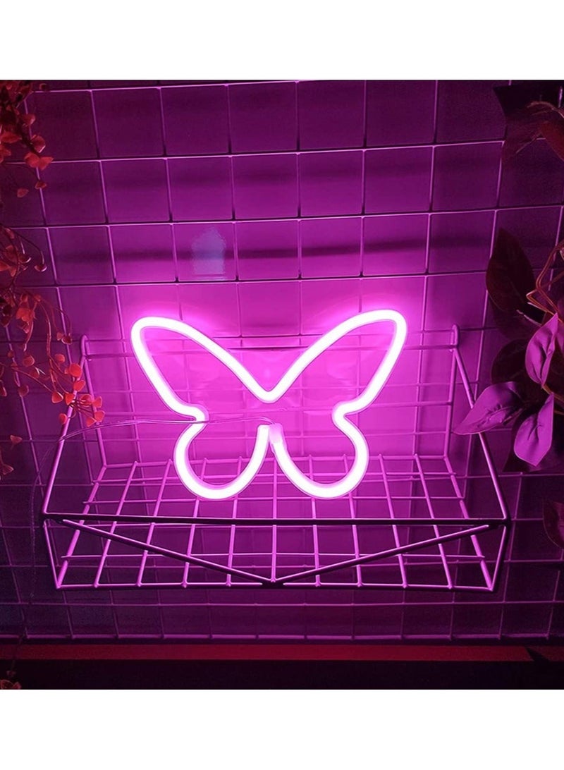 Captaintech Neon Lights Led Lamp Signs Butterfly Neon Light Room Decor Aesthetic Led Light Butterfly Night Light for Bedroom Bar Hotel Party Wedding Party Kids Room Game Room Wall Art Decoration - Image 2