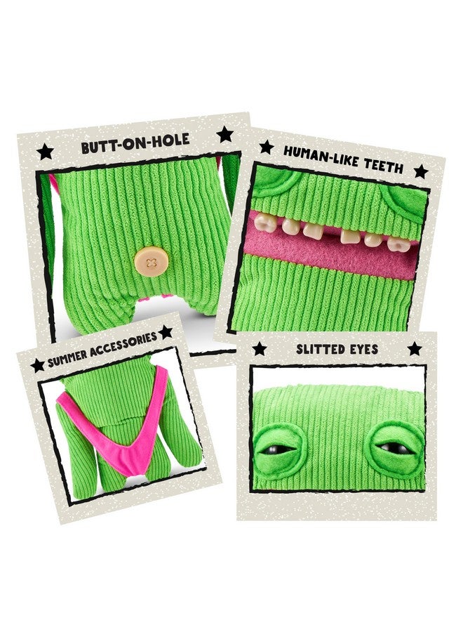 Fuggler فوجلر فايبز العطلة من زورو، وحش قبيح مضحك، لعبة محشوة، قابلة للجمع، (سمالي أو رايلي - أخضر) - Image 4