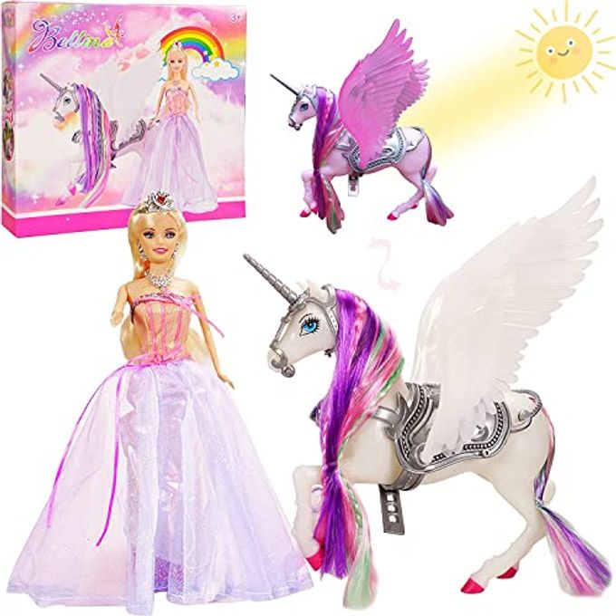 Bettina Color Change Unicorn and Fairy Tale Princess Doll, W/ Mane Brush, Girls' Unicorn Doll Toys Gifts, Presents for Girl Kids Aged 3+ - Image 4
