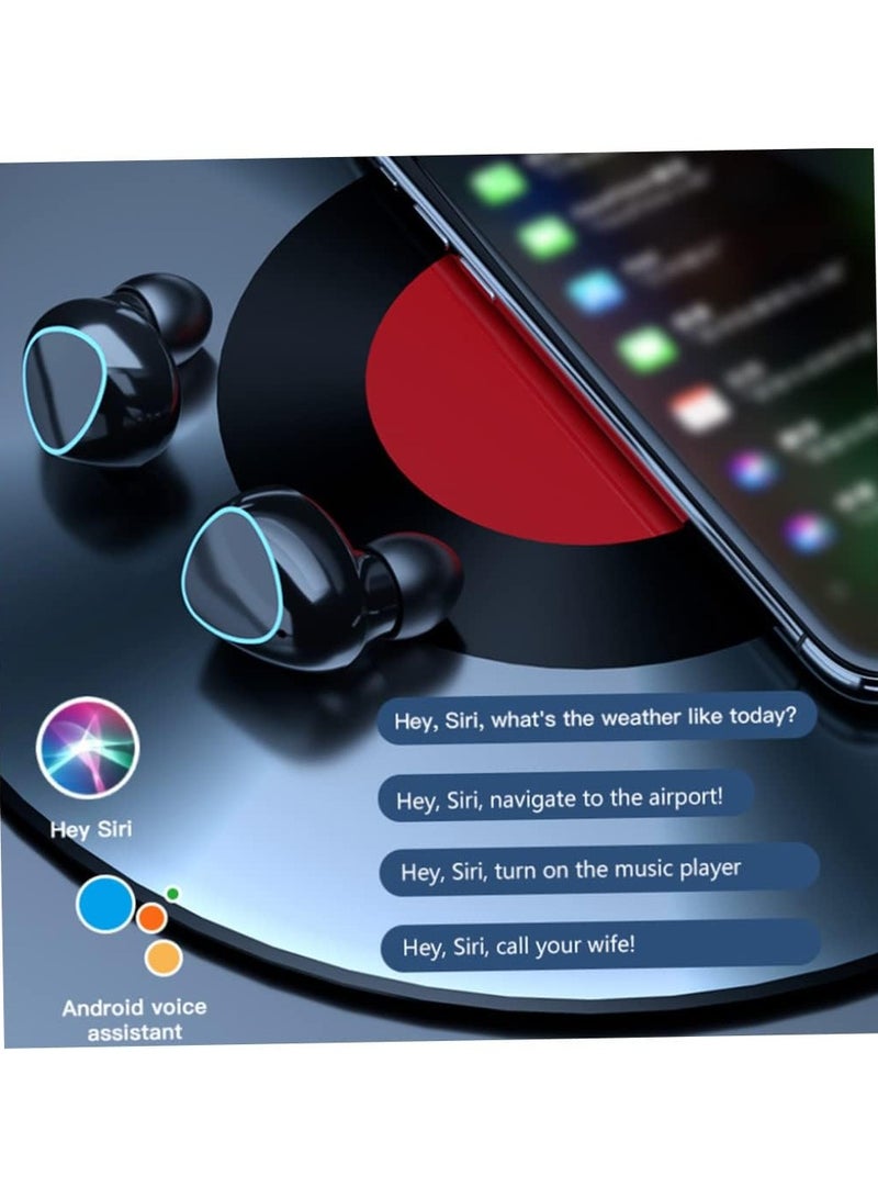 Bluetooth Earbuds TWS Wireless Headphones Waterproof In-Ear Earbuds M10 Headphones 9D Stereo Sports Headphones with Microphone Charging Case Black, Mini Earbuds - Image 5