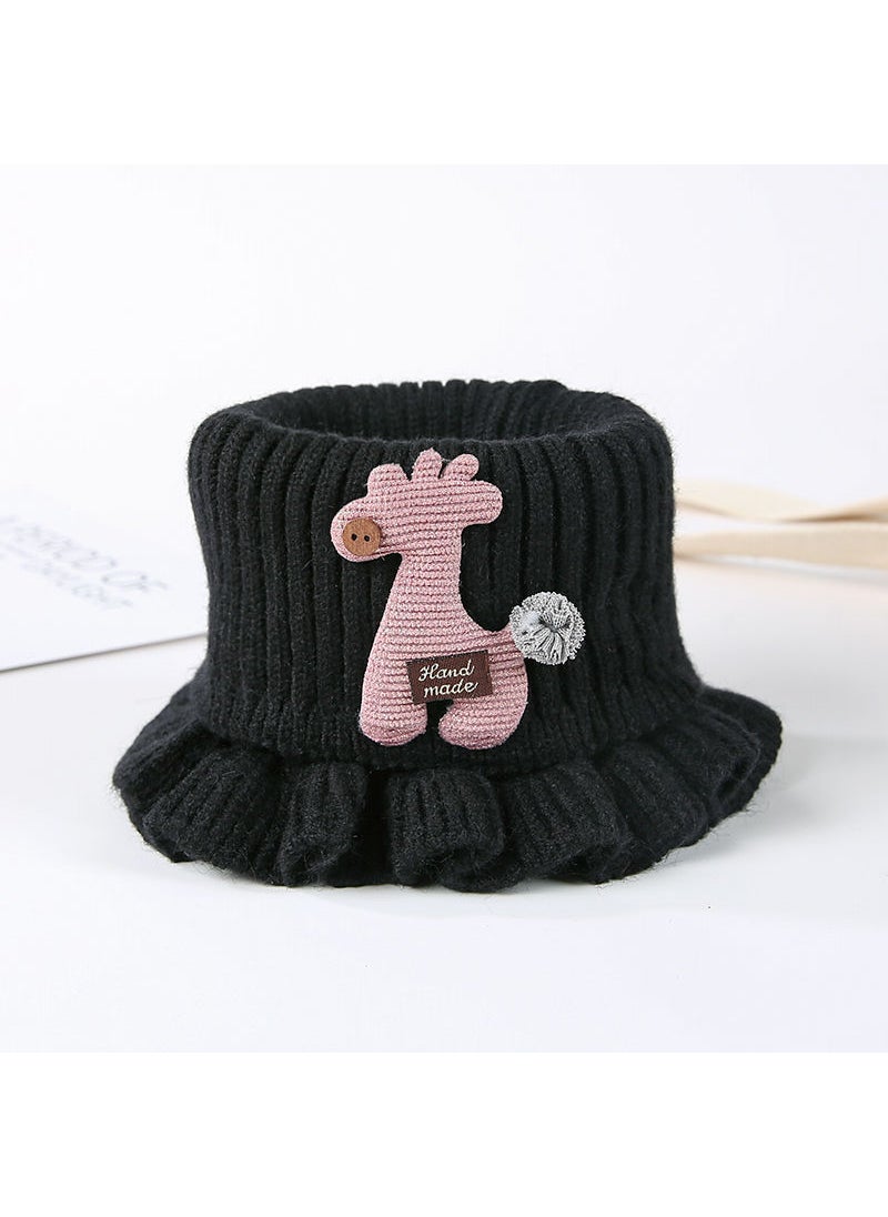 Generic Winter Kids Warm Thick Knit Neck Gaiter Black  - Image 1