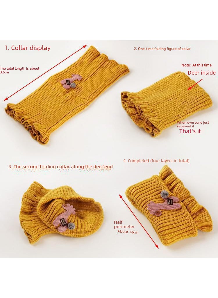 Generic Winter Kids Warm Thick Knit Neck Gaiter Black  - Image 5