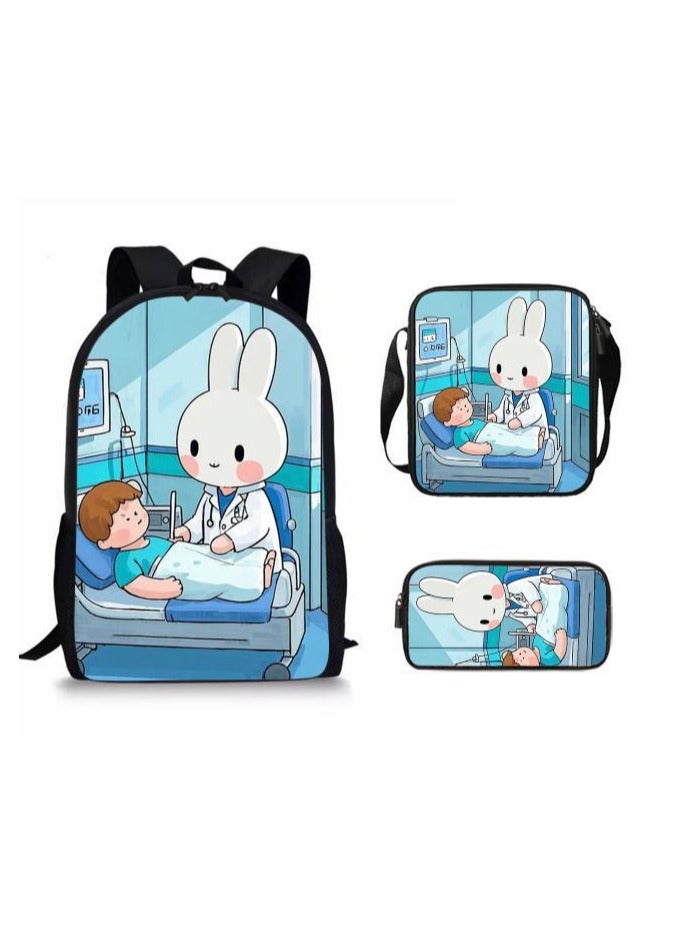 Cartoon style universal three-piece schoolbag - 821 - Image 2