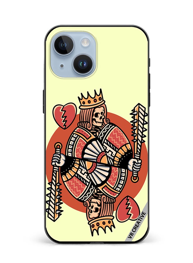 VR CREATIVE Protective Case Cover For Apple iPhone 15 Plus King Suit Design Multicolour - Image 1