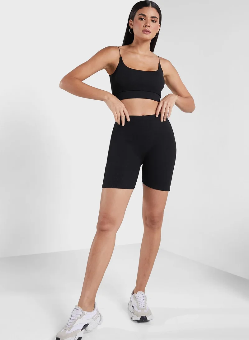 AREN The Leigh Ribbed Cycle Shorts
