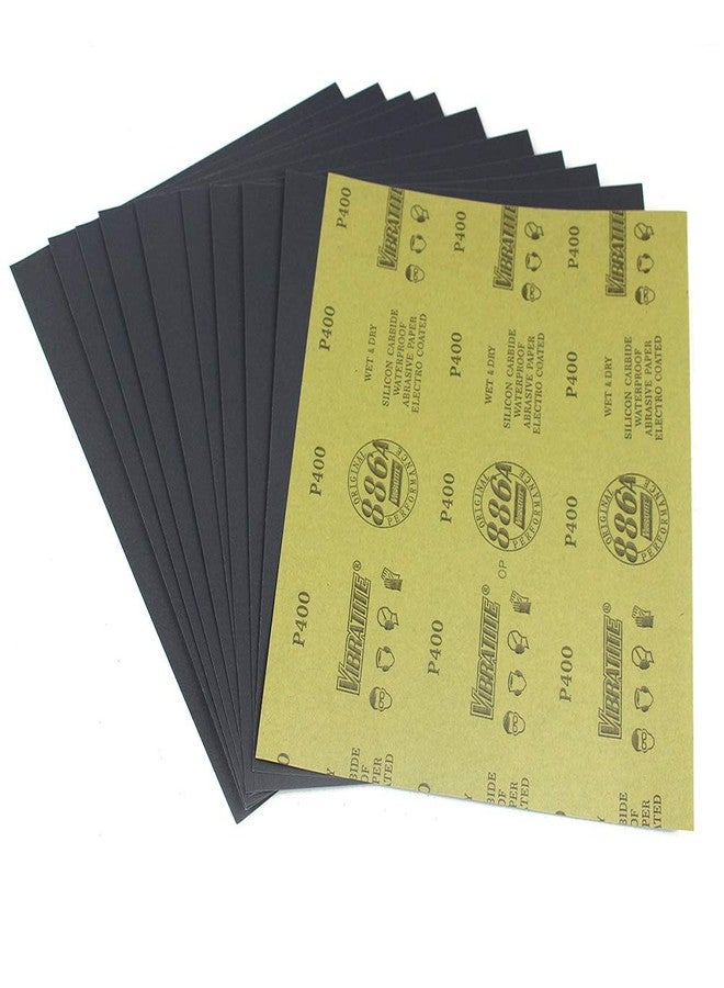 MAXMAN Sandpaper Sheets, 400 Grit Dry Wet Sand Paper, 9 x 11 Inch,Silicon Carbide, for Wood Furniture Finishing,Metal Sanding and Automotive Polishing,10 -Sheet - Image 1