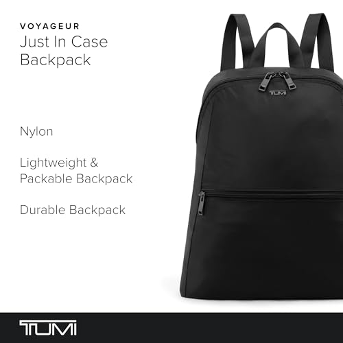 TUMI - Just In Case Foldable Backpack - Lightweight, Compact Travel Backpack - For One Bag Travel - 15.5" X 12.3" X 4.5" - Black with Gunmetal Hardware - Image 2