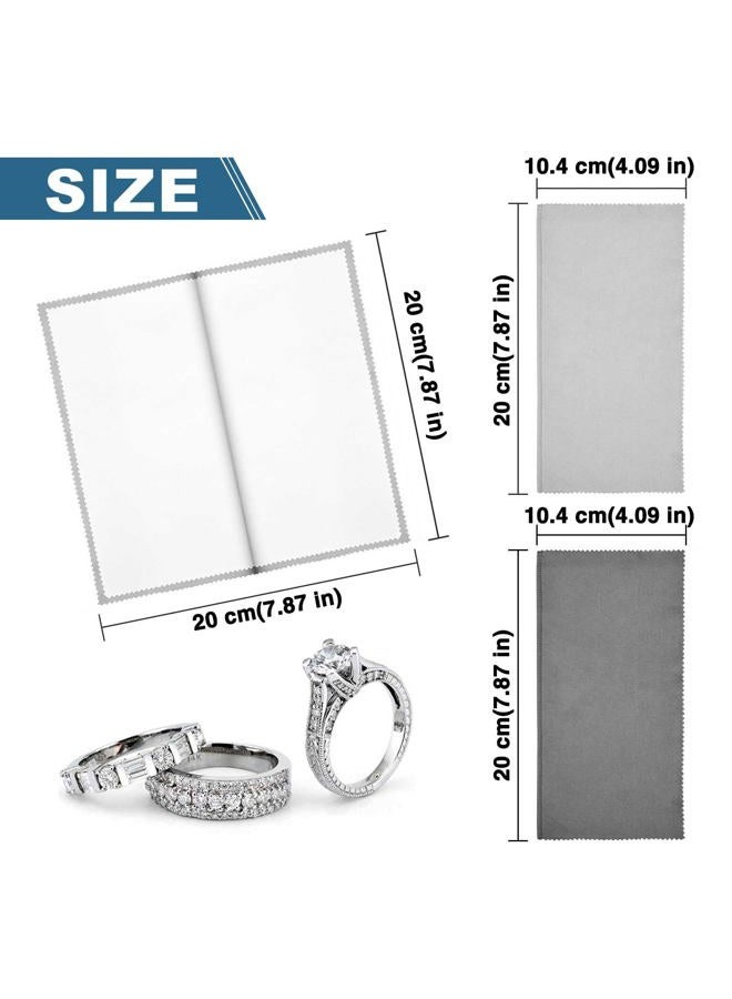 SEVENWELL 2pcs Jewelry Polishing Cleaning Cloth Large 10 x 12in for Sterling Silver Jewelry Gold, Diamond, Platinum, Coins (Yellow) - Image 2