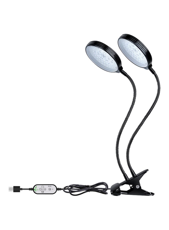 إسكدنيا مصباح LED يساعد على نمو النباتات مزود بمنفذ USB من قطعتين أسود 18x11x13Ø³Ù†ØªÙŠÙ…ØªØ± - Image 1