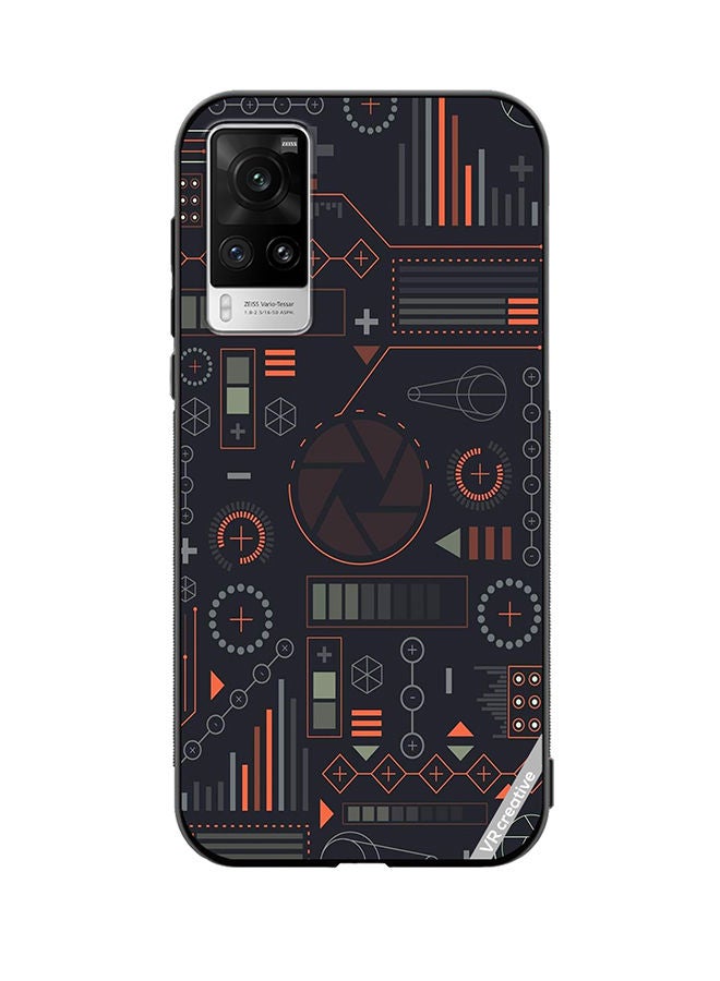 VR CREATIVE غطاء حماية لهاتف Vivo X60 Pro بتصميم دائري متعدد الألوان - Image 1