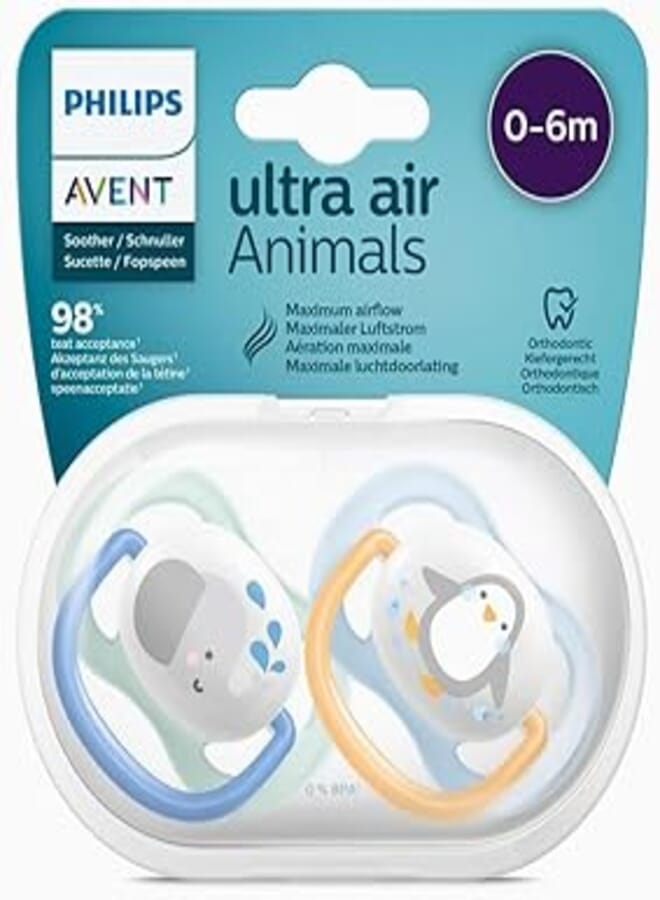 Philips Avent Pacifier Ortho decorated 0-6m 2PK | Best Price Egypt ...