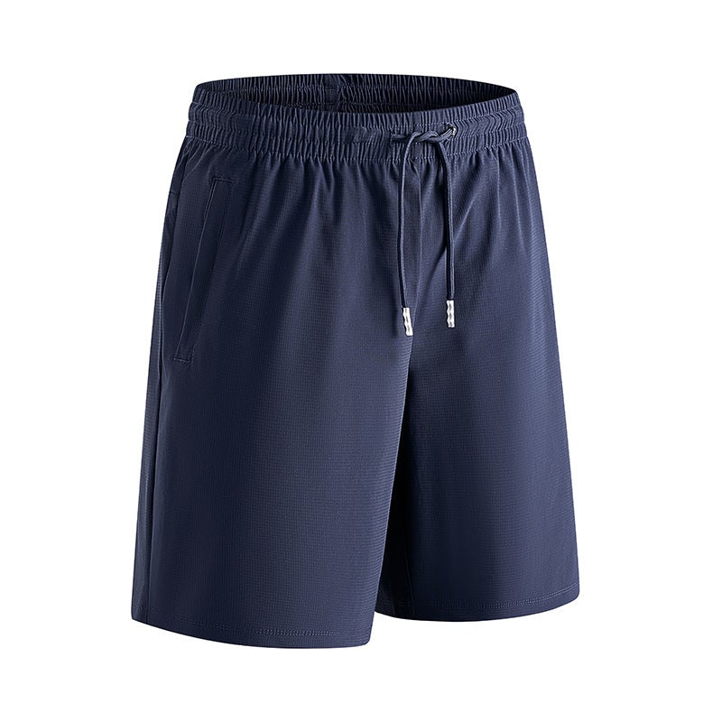 Ice Silk Shorts Men'S Summer Thin Pure Color Sports Five-Point Pants Men'S Loose Casual Beach Pants Large Size - Image 4