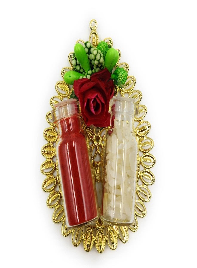 Sau Rang India Rakhi Gift Hamper for Brother - Set of 4 mini Monk, Rakhi, Roli Chawal, Greeting Card, Premium Box - Raksha Bandhan Gift for Bhai (RA229 Rakhi with Monk Set) - Image 4