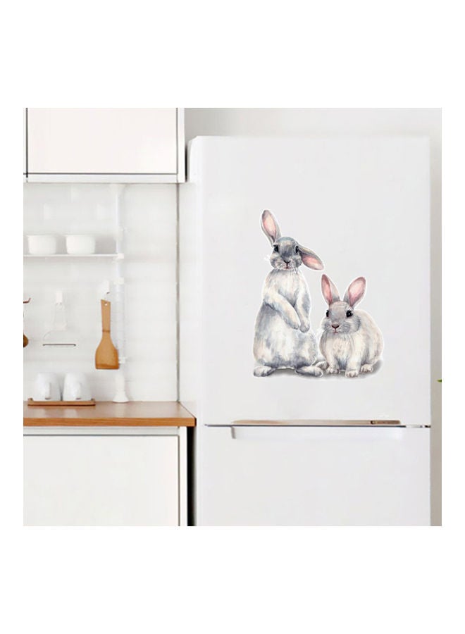 NIBEMINENT Two Bunnies 3D Removable Sticker - Image 2