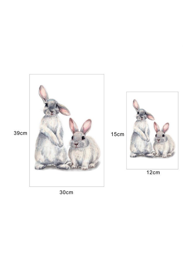 NIBEMINENT Two Bunnies 3D Removable Sticker - Image 5