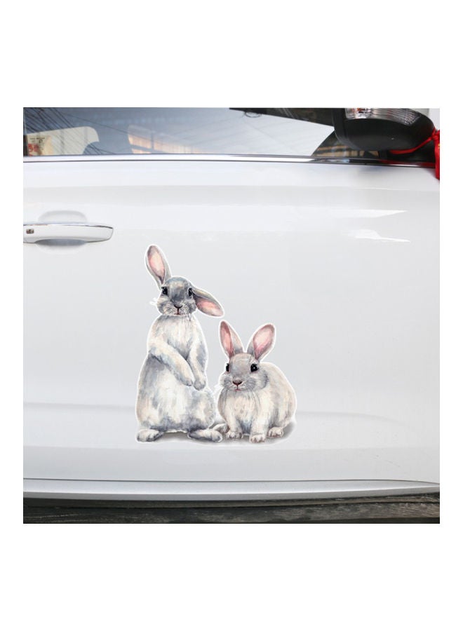 NIBEMINENT Two Bunnies 3D Removable Sticker - Image 3
