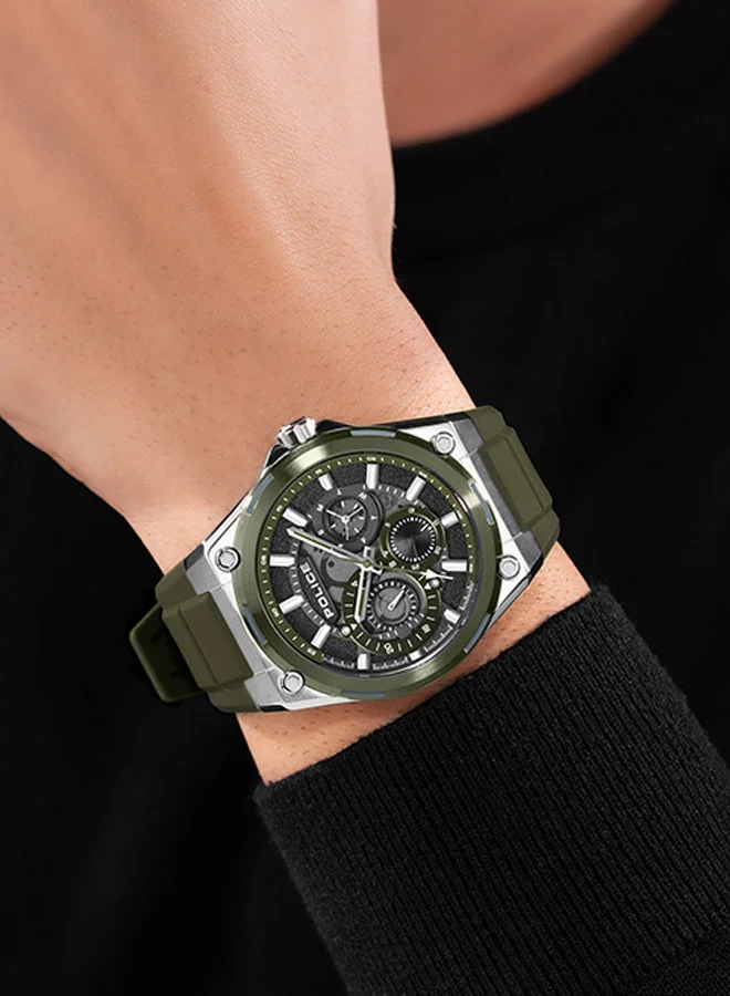 بوليس Men Chronograph Round Shape Silicone Wrist Watch PEWJQ2203242 - 45 Mm