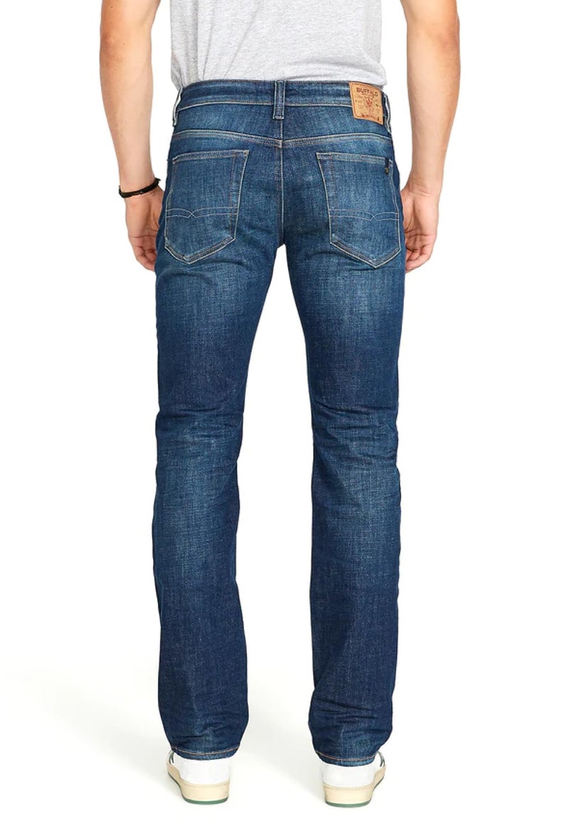Buffalo David Bitton Men's Relaxed Straight Driven Jeans, Dark Blue Sanded Indigo, 36W x 32L - Image 2