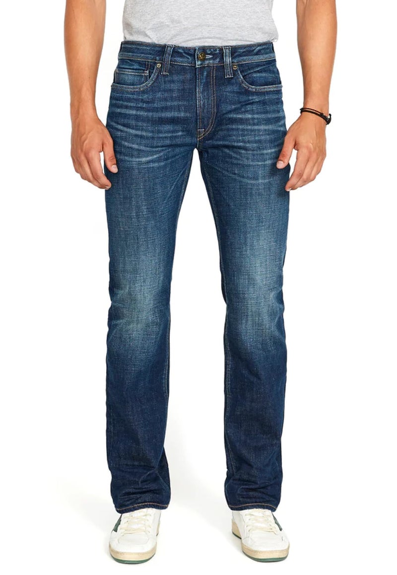 Buffalo David Bitton Men's Relaxed Straight Driven Jeans, Dark Blue Sanded Indigo, 36W x 32L - Image 1