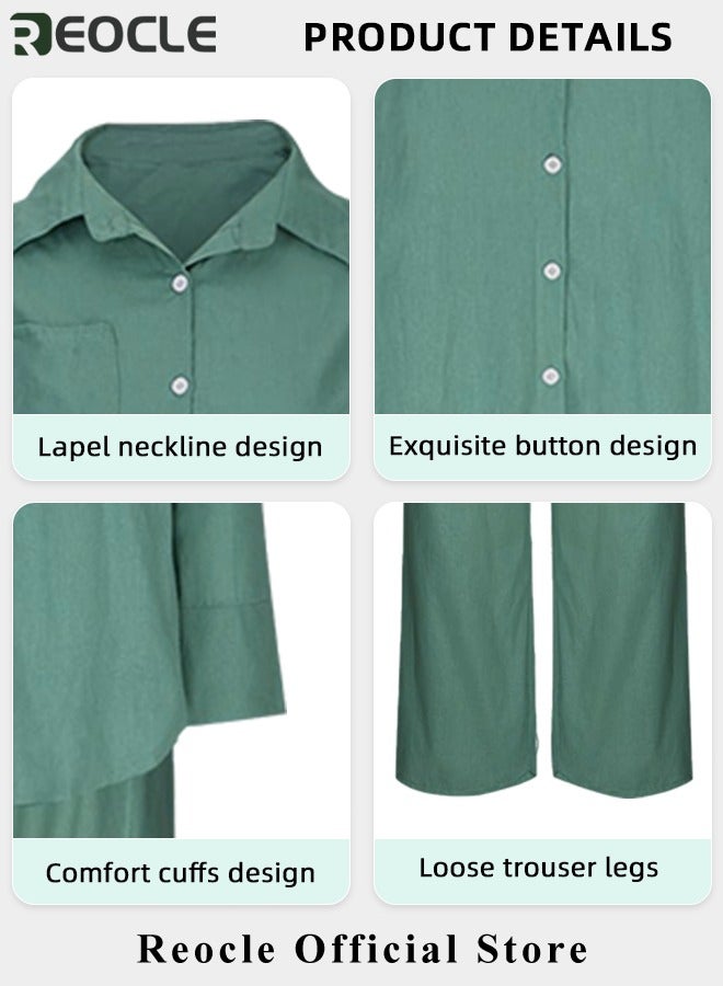 ريوكل طقم ملابس رياضية نسائية صيفي قطن فضفاض مكون من قطعتين - Image 5