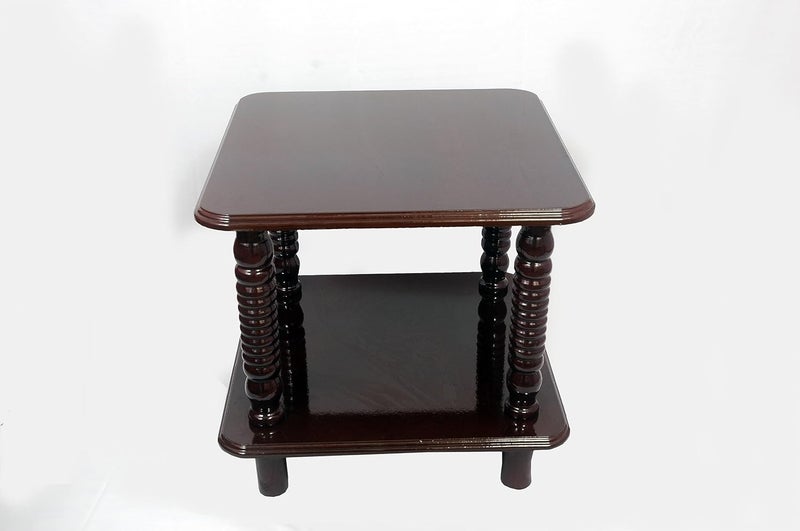MONO FURN MONO FURN Wooden Coffee Table for Living Room with Polished Finish Teapoy Square Shape