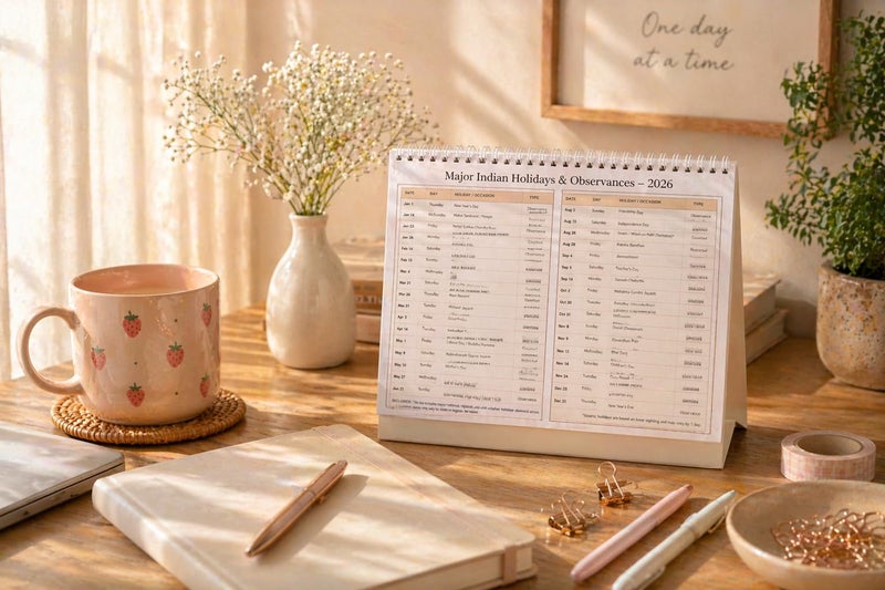 SCONY.G | DESKTOP PLANNER CALENDAR 2026 | 24 * 18 CM | WRITABLE PAGES - Image 5