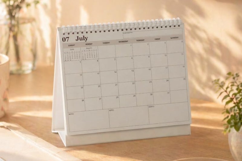SCONY.G | DESKTOP PLANNER CALENDAR 2026 | 24 * 18 CM | WRITABLE PAGES - Image 1
