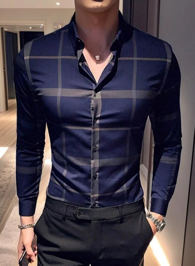 Take Two Take Two Checked Button Up Long Sleeve Shirt