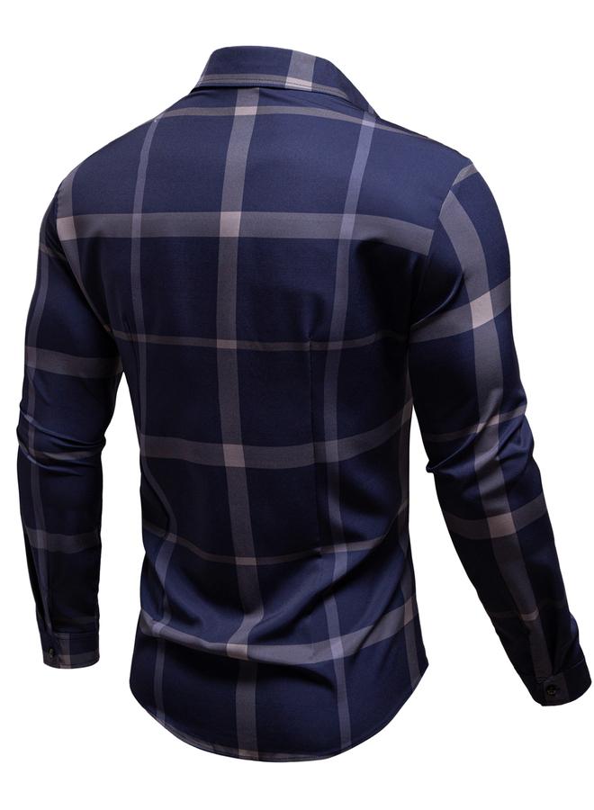 تايك تو قميص بأكمام طويلة وأزرار أمامية بنقشة مربعات - Image 4