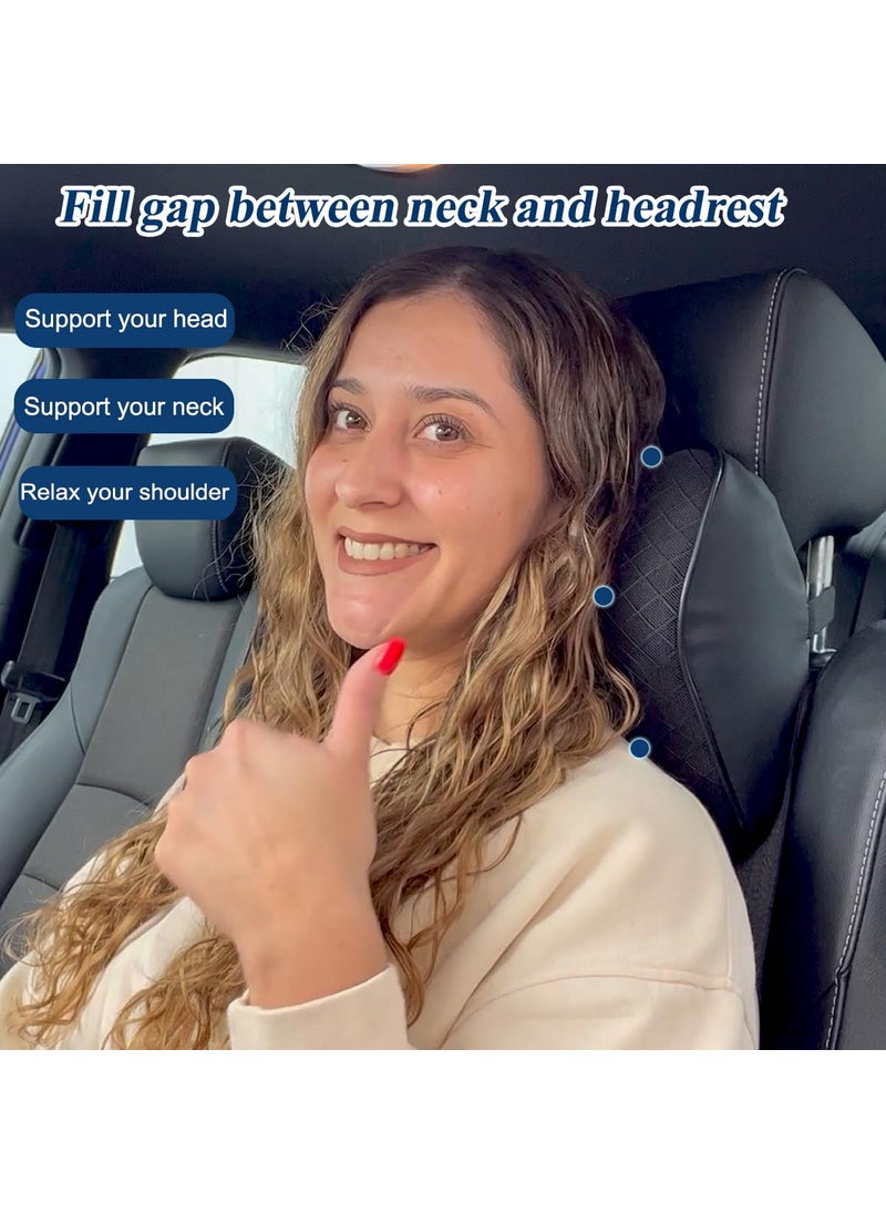 Aneekoobee Aneekoobee Car Seat Neck Pillow for Driving Car Headrest Pillow Neck Support Cushion for Neck Pain Relief Comfortable Moderate Thickness Memory FoamBreathable 3D Mesh Fabric Cover Black  - Image 2