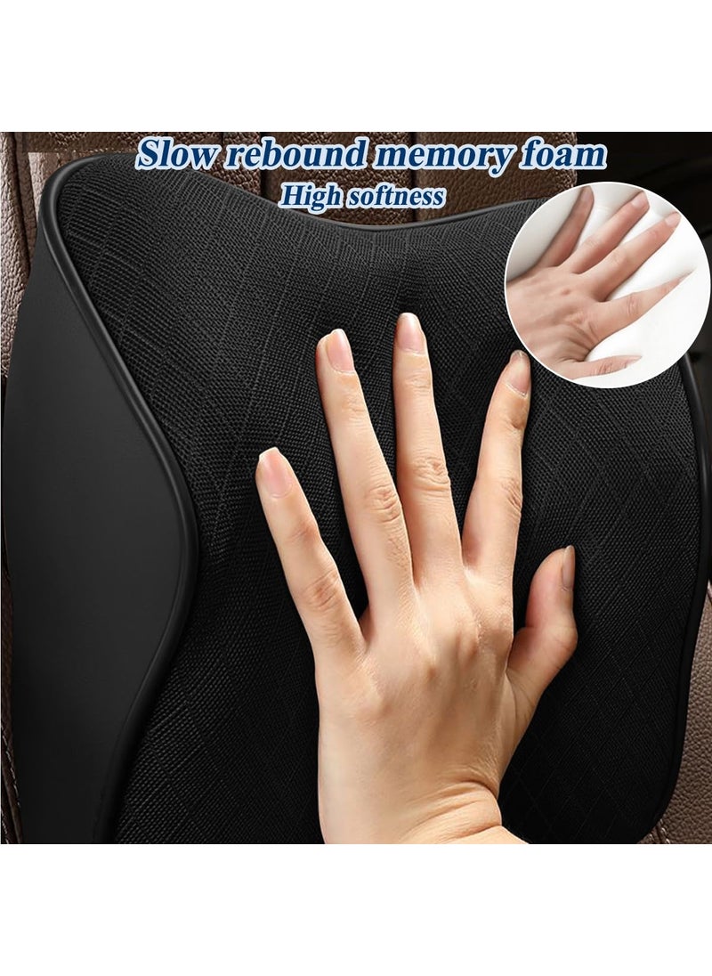 Aneekoobee Aneekoobee Car Seat Neck Pillow for Driving Car Headrest Pillow Neck Support Cushion for Neck Pain Relief Comfortable Moderate Thickness Memory FoamBreathable 3D Mesh Fabric Cover Black  - Image 4