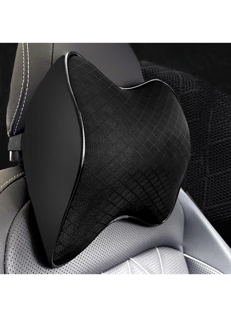Aneekoobee Aneekoobee Car Seat Neck Pillow for Driving Car Headrest Pillow Neck Support Cushion for Neck Pain Relief Comfortable Moderate Thickness Memory FoamBreathable 3D Mesh Fabric Cover Black  - Image 1
