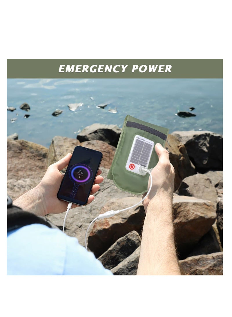 Solar Camping Lights Bars, 60cm Rechargeable 2000mAh Foldable Inflatable Light for Outdoor IP66 Waterproof LED Tube Camping, Hiking, Travel - Image 2