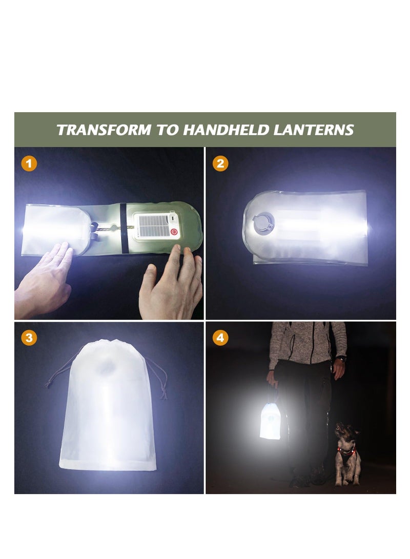 Solar Camping Lights Bars, 60cm Rechargeable 2000mAh Foldable Inflatable Light for Outdoor IP66 Waterproof LED Tube Camping, Hiking, Travel - Image 4