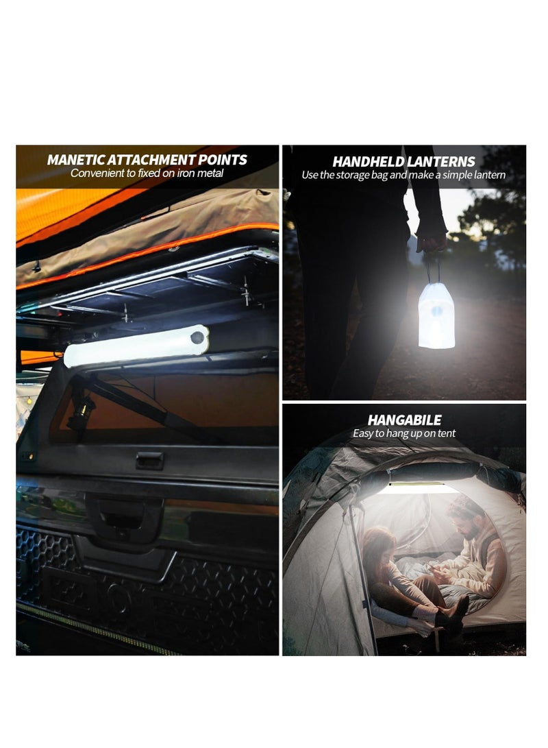 Solar Camping Lights Bars, 60cm Rechargeable 2000mAh Foldable Inflatable Light for Outdoor IP66 Waterproof LED Tube Camping, Hiking, Travel - Image 3