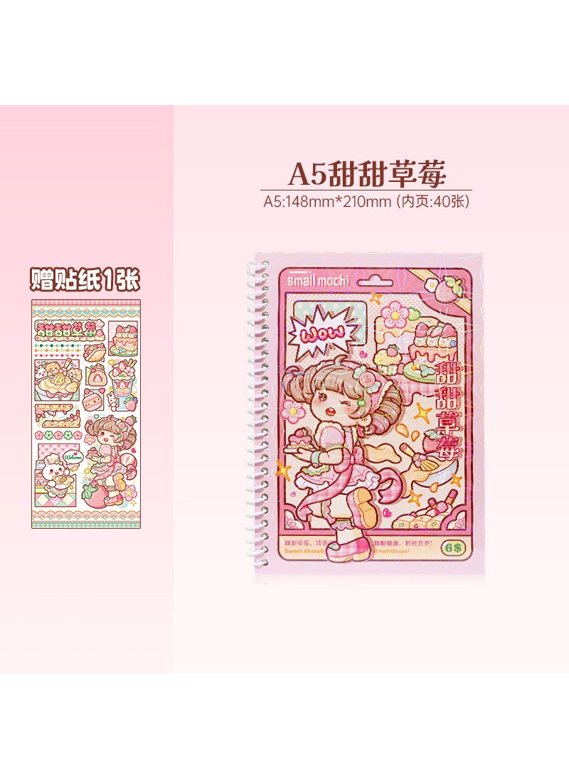 Generic - A4 Thick Double-Sided Baking Parchment Stationery Stickers Sweet strawberry A5 [with a special oil sticker]] - Image 1