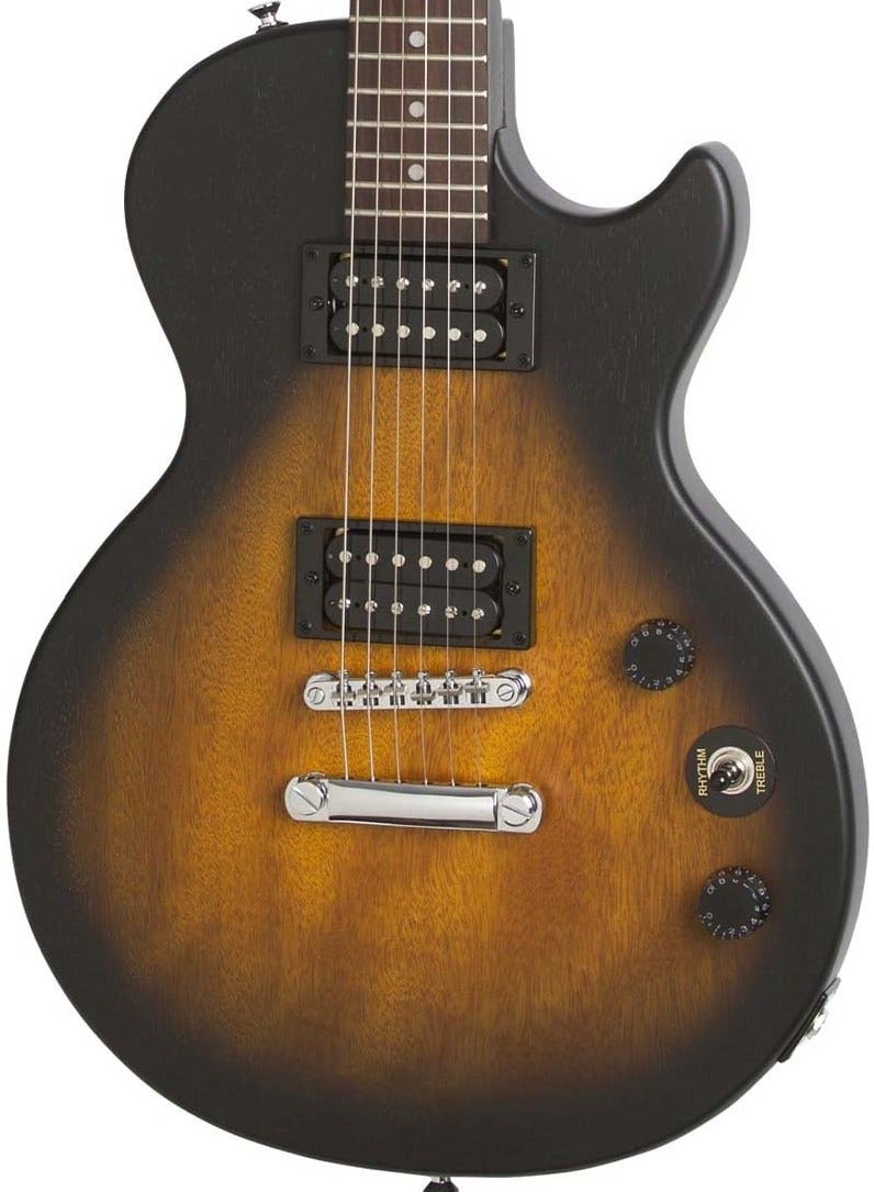 Epiphone جيتار كهربائي صلب مع جسم من خشب الحور، ورقبة من خشب الماهوجني، ولوحة فريتس من خشب الورد، و2 بيك اب من نوع Humbucking - عتيقة عتيقة من نوع Sunburst - Image 1