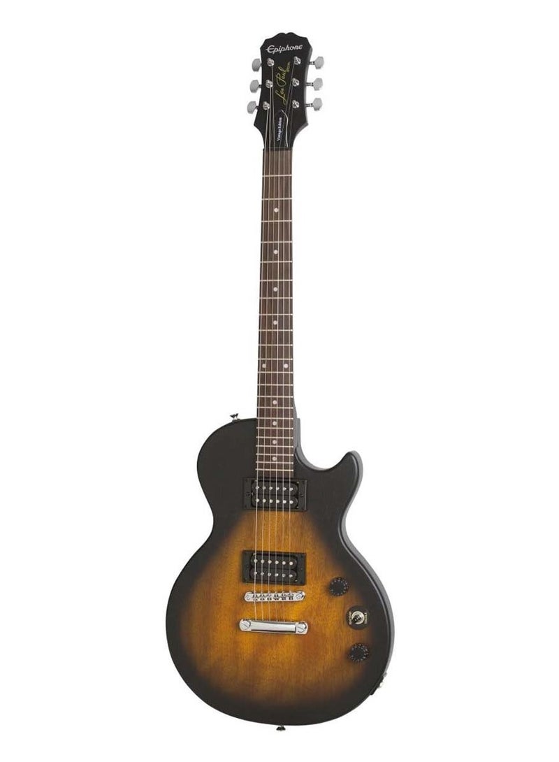 Epiphone جيتار كهربائي صلب مع جسم من خشب الحور، ورقبة من خشب الماهوجني، ولوحة فريتس من خشب الورد، و2 بيك اب من نوع Humbucking - عتيقة عتيقة من نوع Sunburst - Image 4