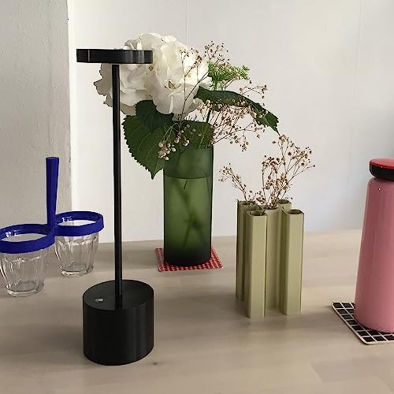 Cordless Table Lamps Rechargeable, 6000mAh Portable Battery Operated LED Desk Lamps, 3-Levels Stepless Dimmable Battery Powered Table Light for Restaurant/Bedroom/Home/Outdoor Black - Image 5