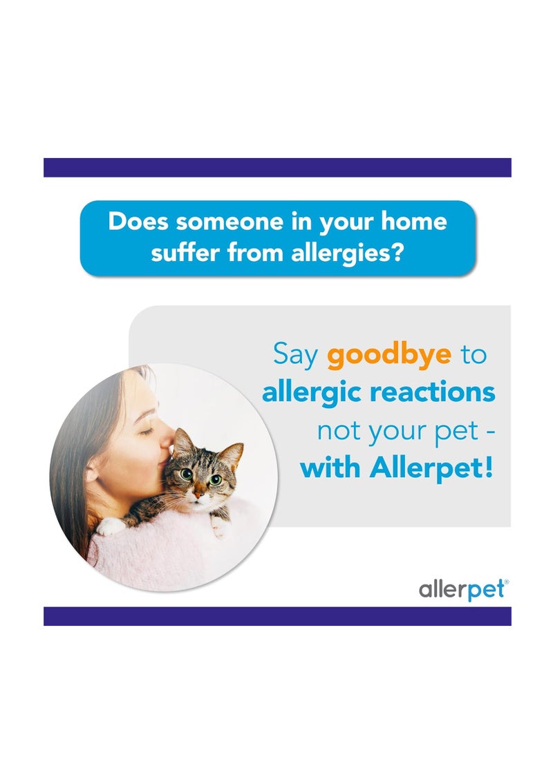Allerpet - Allerpet Aloe Vera Free Cat Dander Remover - Pet Dander Allergy Relief, Natural & Safe Allergy Relief for Cats and Humans, Soothing Chamomile & Rosemary, Made in USA (12 oz) - Image 1