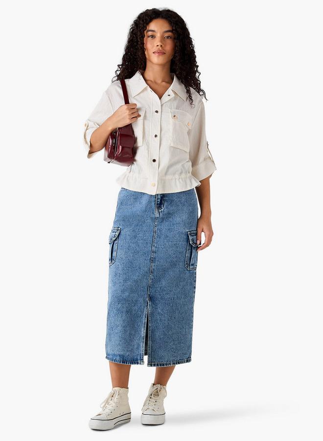 Lee Cooper لي كوبر ريجولار فت شاكيت مع أكمام رول-أب - Image 2