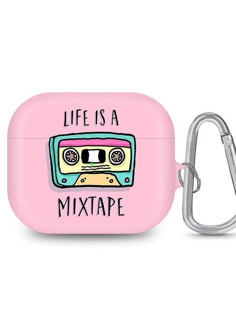 StylePods Case for Airpods 3rd Gen Case With Anti-Lost Keychain - Life is a mixtape