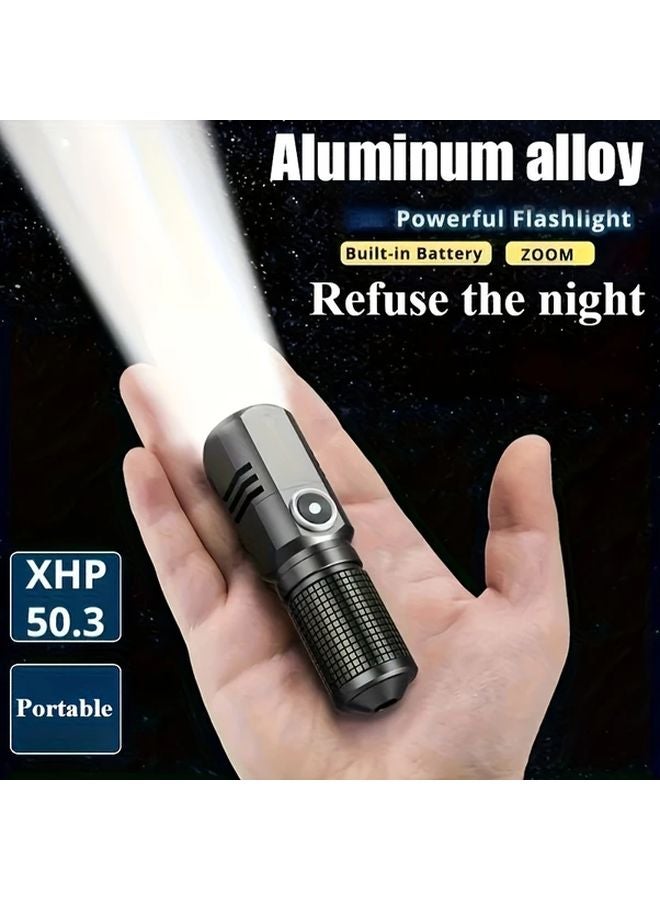 Mini Flashlight USB Rechargeable IP65 Waterproof Aluminum Alloy 3 Modes Emergency Camping Light - Image 2