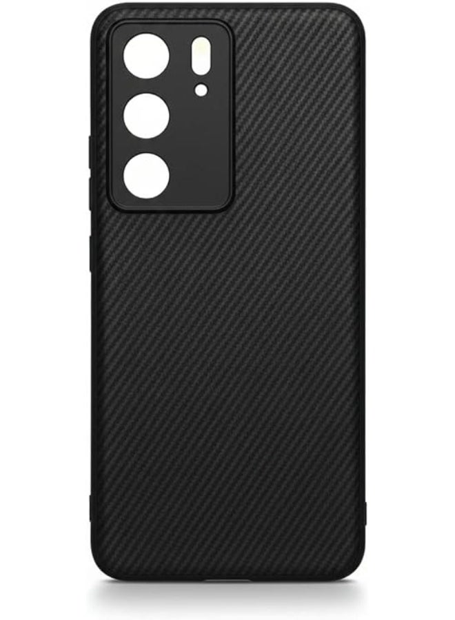 موكولو جراب لهاتف Realme C75 بنسيج ألياف الكربون المصقول - أسود - Image 3