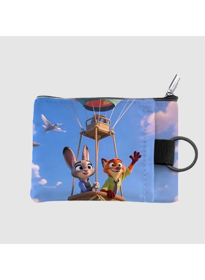 New Zootopia 2 Front Pocket Coin Purse For Kids, Large Capacity Cute Storage Small Wallet Portable Card Holder