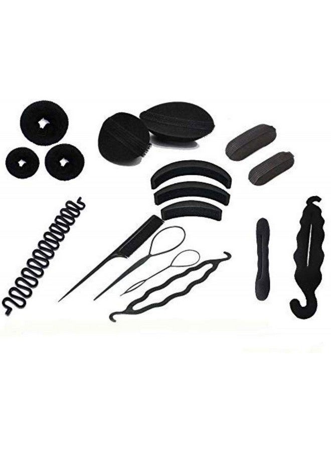 CHANDERKASH Hair Styling Accessories For Women 11 Pcs (1 Donut+ Hair Base+ Hair Puff set+1 Banana Donut)_Hair Acessories