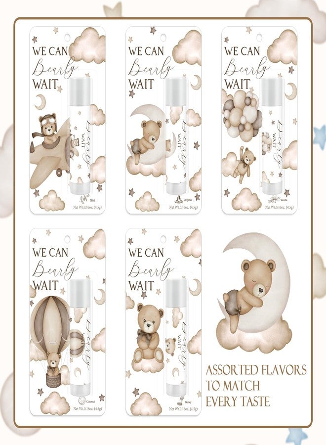 Kuabiz 30 Pack Baby Shower We Can Bearly Wait Gifts Lip Balms Brown Bear Party Favors Bulk For Guests Gender Reveal Games Winners Prizes Souvenirs Gift Bags Stuffers Lip Sticks For Chapped Lips (Brown - Image 2