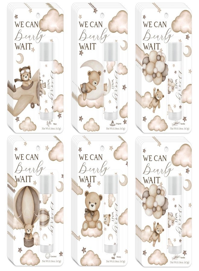 Kuabiz 30 Pack Baby Shower We Can Bearly Wait Gifts Lip Balms Brown Bear Party Favors Bulk For Guests Gender Reveal Games Winners Prizes Souvenirs Gift Bags Stuffers Lip Sticks For Chapped Lips (Brown - Image 1