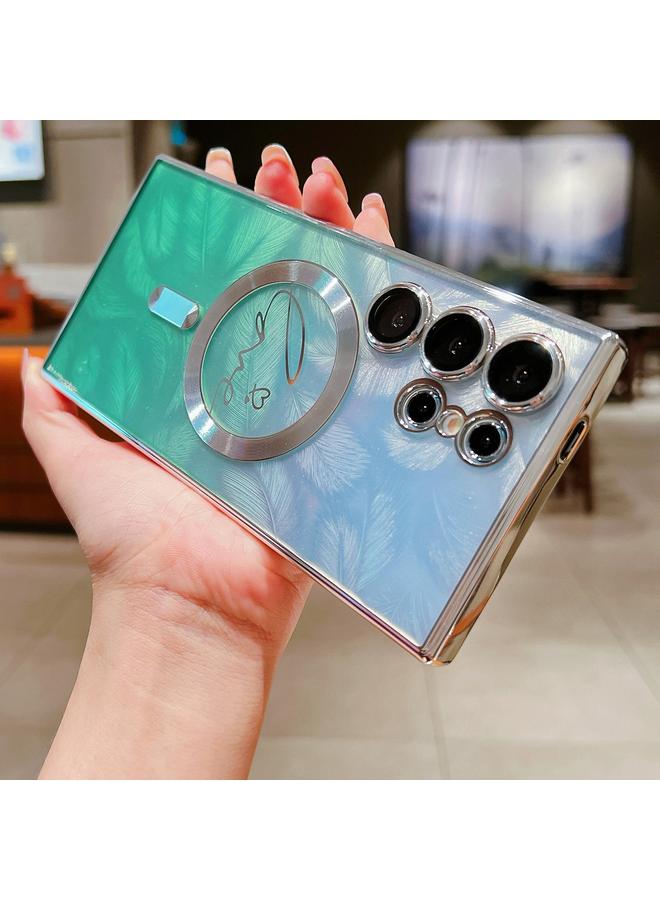 اس-توب جراب لهاتف Samsung Galaxy S23+ 5G Dual-Love Feather Glitter MagSafe TPU - Image 5